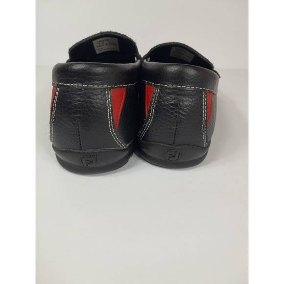 FootJoy Club Casual Black Leather Slip On Shoes Driving Loafer Men Sz 9 - Picture 3 of 13